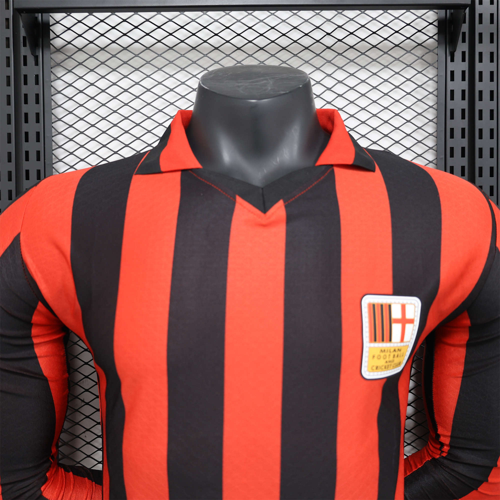 JerseysGala.com | AC Milan 24-25 125th Anniversary Long Sleeves Red Jersey - Player Version -Customize Name, Number and Patch | Worldwide Shipping