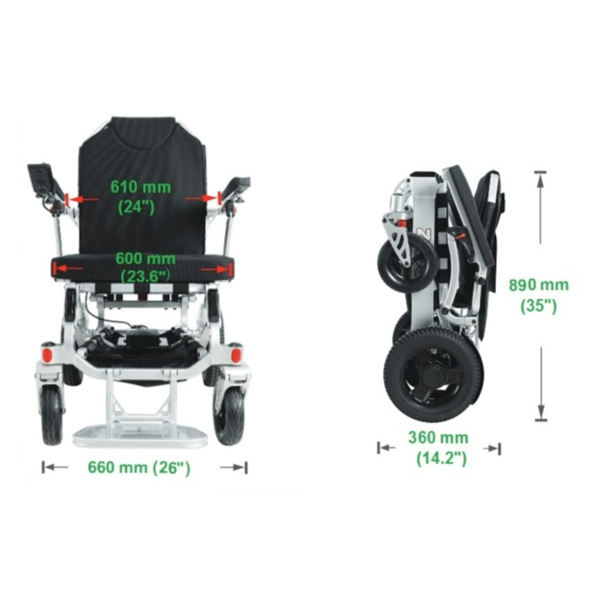 Zeus Power Wheelchair Specifications