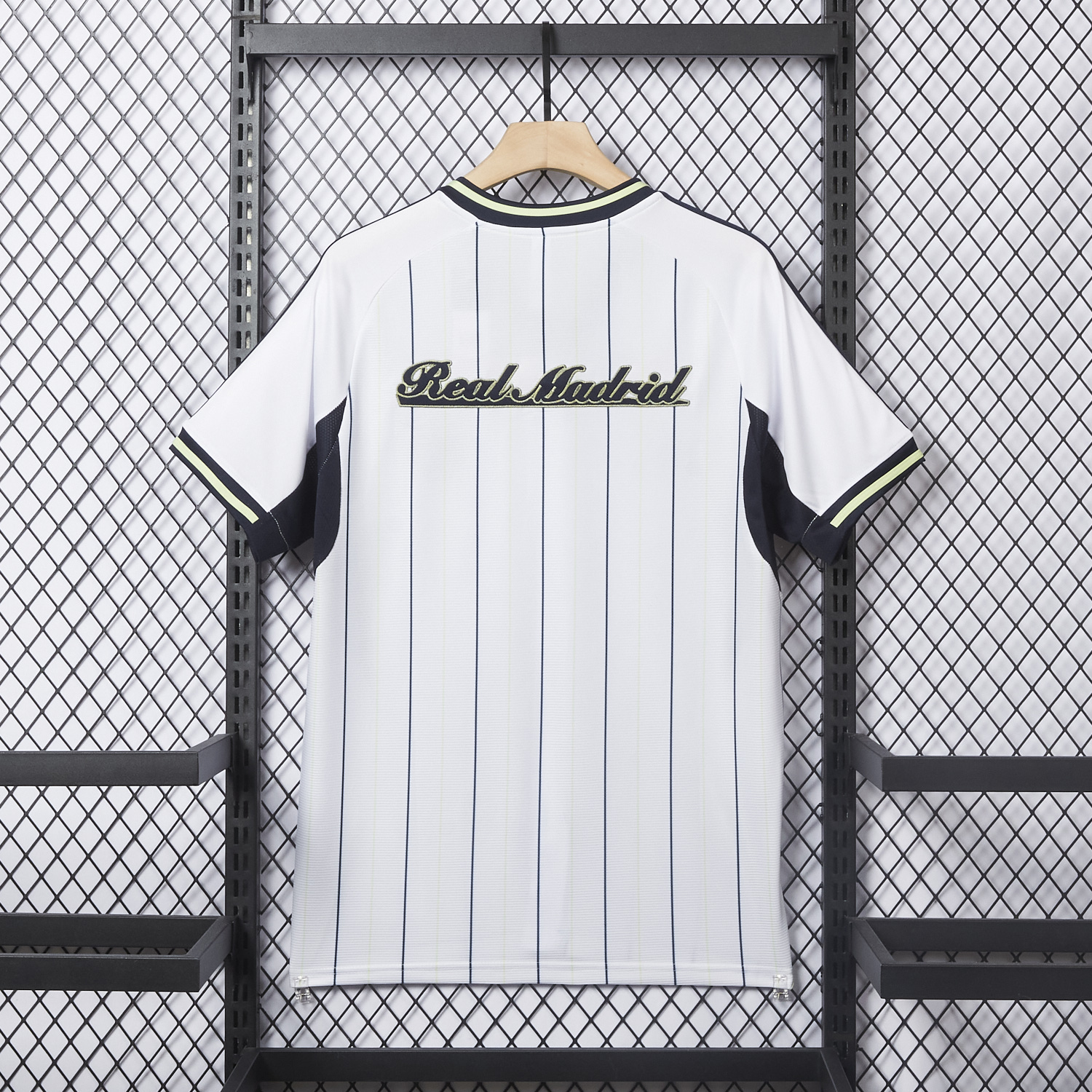 UltraTrikot-Real Madrid 25-26 White Baseball Jersey with Black Stripes