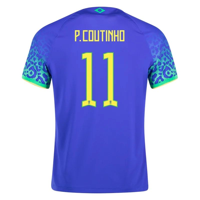 2022 Philippe Coutinho #11 Brazil Away Jersey-mysite Custom Football Kit- Nextkits