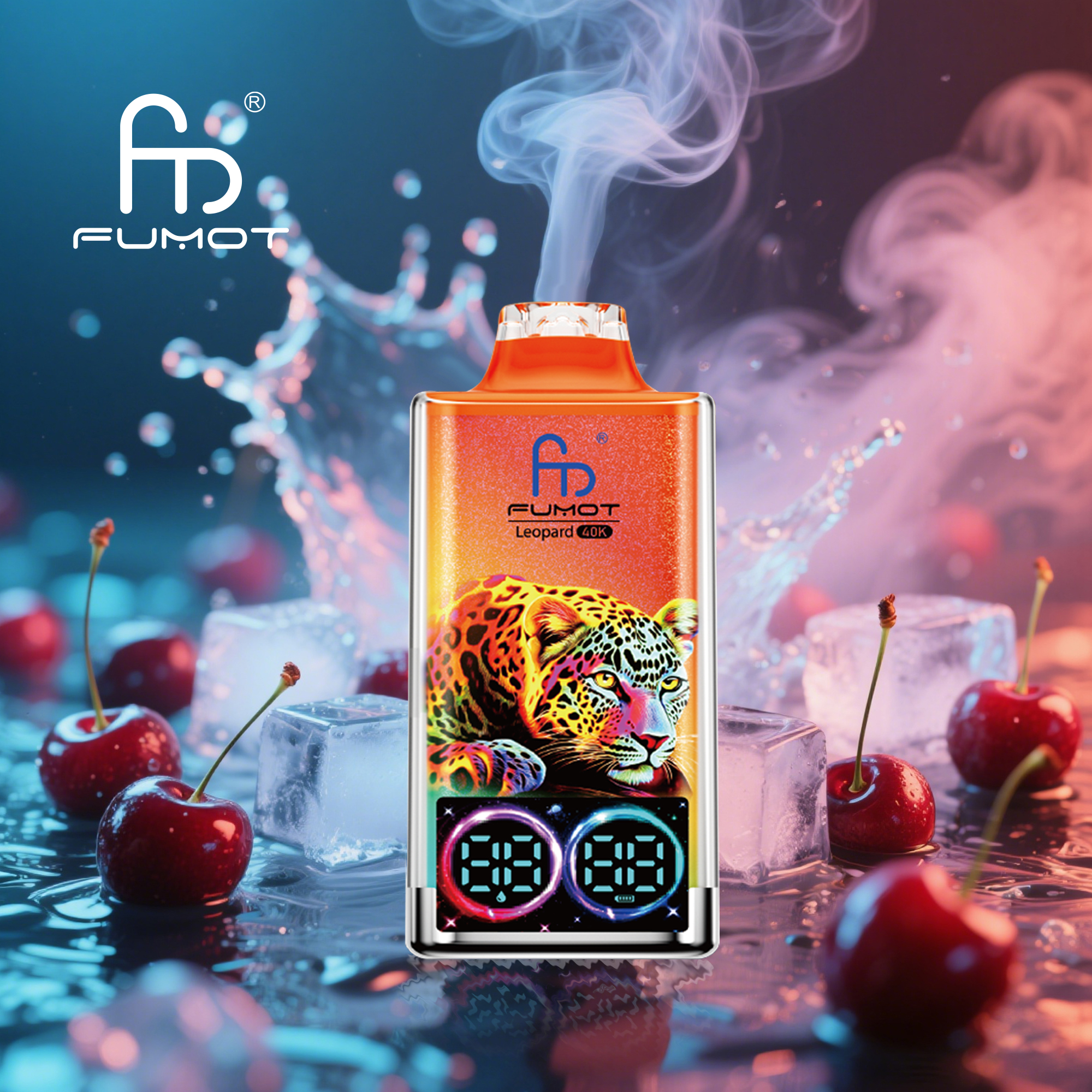  Fumot Leopard 40000 40K Puffs Original Edition Dual Mesh LCD Display Disposable Vapevpae005 vapeing vape
