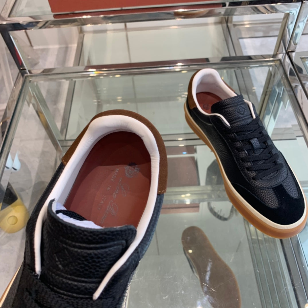 LP TENNIS WALK SNEAKERS BLACK CALFSKIN、mysite、Cacoeks