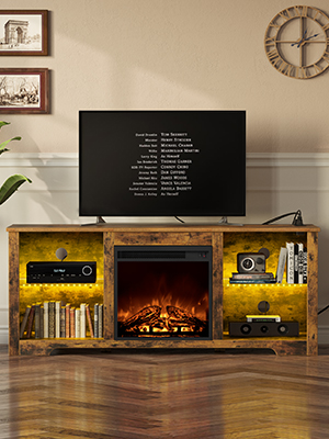 fireplace tv stand