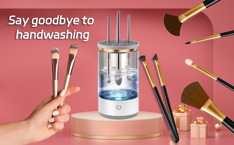 Electric Makeup Brush Cleaner Machine,2024 Upgrade Cosmetic Brush Cleaner,