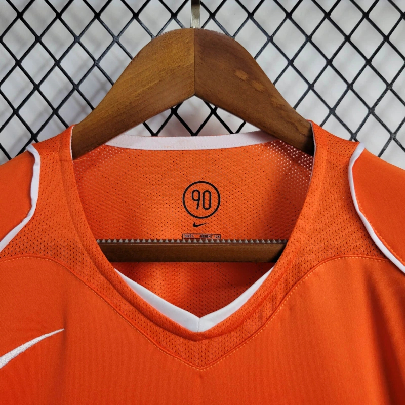 ManixJersey.com | Retro Netherlands 2004 Home Stadium Jersey -Customize Name, Number and Patch | Worldwide Shipping