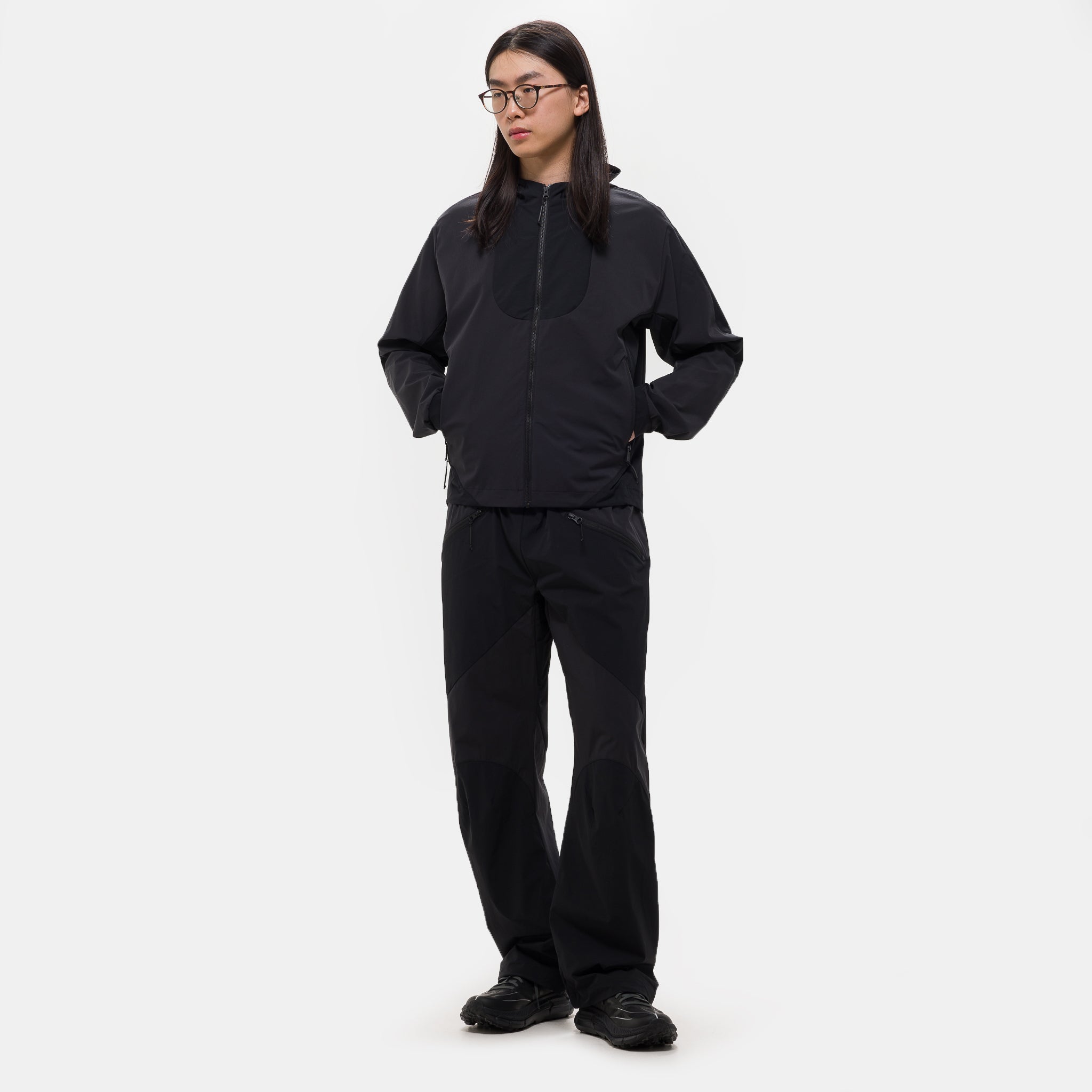 Soft Comp Hooded Jacket in Black
