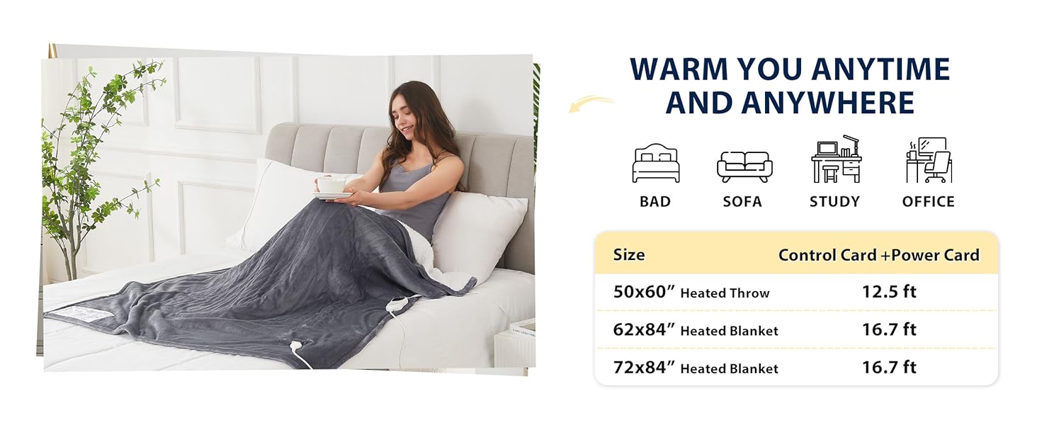 using Homemate heated blanket is more energy efficient