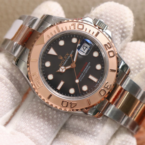 brand Yacht-Master 40mm Stainless Steel & Rose Gold Black 126621-0002 luxury watch for sale – NeveReL