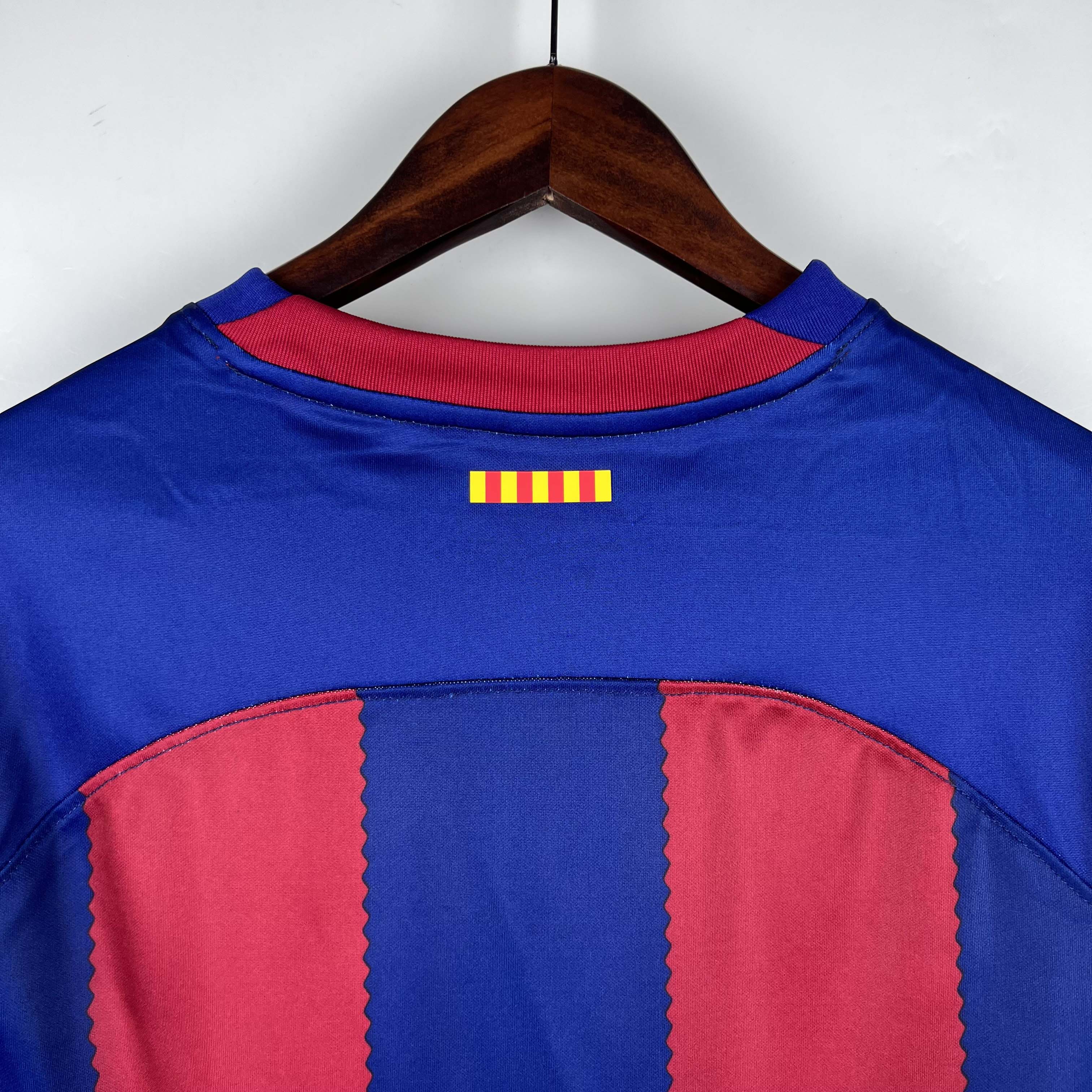 2023/2024 Long Sleeve Barcelona Home 1:1 Thai Quality:football jersey mysite: unitedjerseyfootball 邓江浪:football