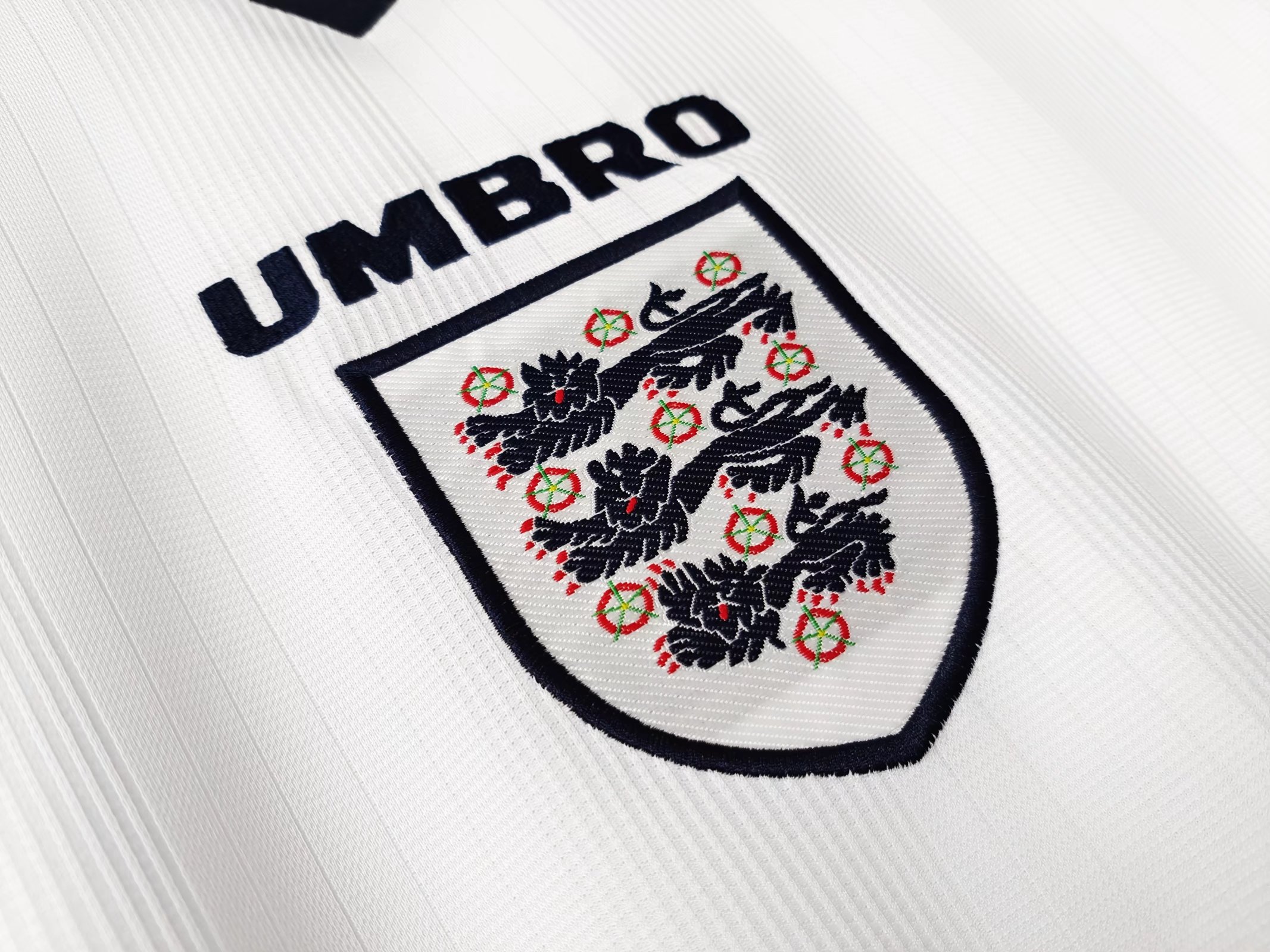 ManixJersey.com | Retro England 1996 Home Stadium Long Sleeve Jersey -Customize Name, Number and Patch | Worldwide Shipping