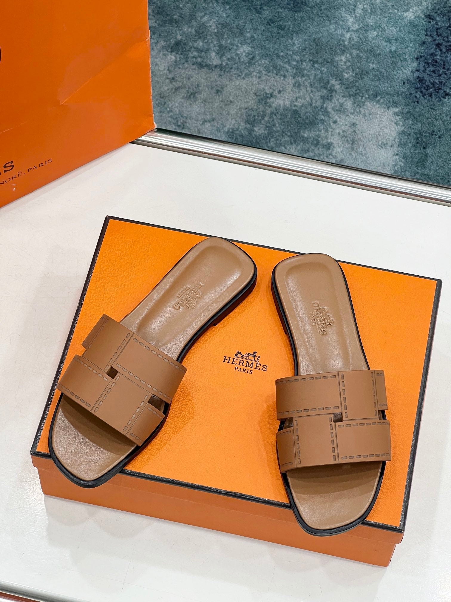 IDIOMA SANDAL IN BRONZE BROWN CALFSKIN、mysite、Cacoeks