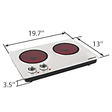 Dual Control Infrared Cooktop