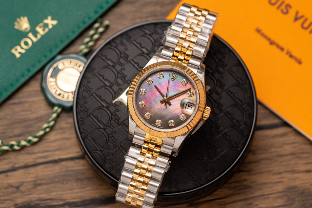 Đồng Hồ Rolex Nữ DateJust 278273 Replica 11 Mặt Xà Cừ Tím 31mm (4)