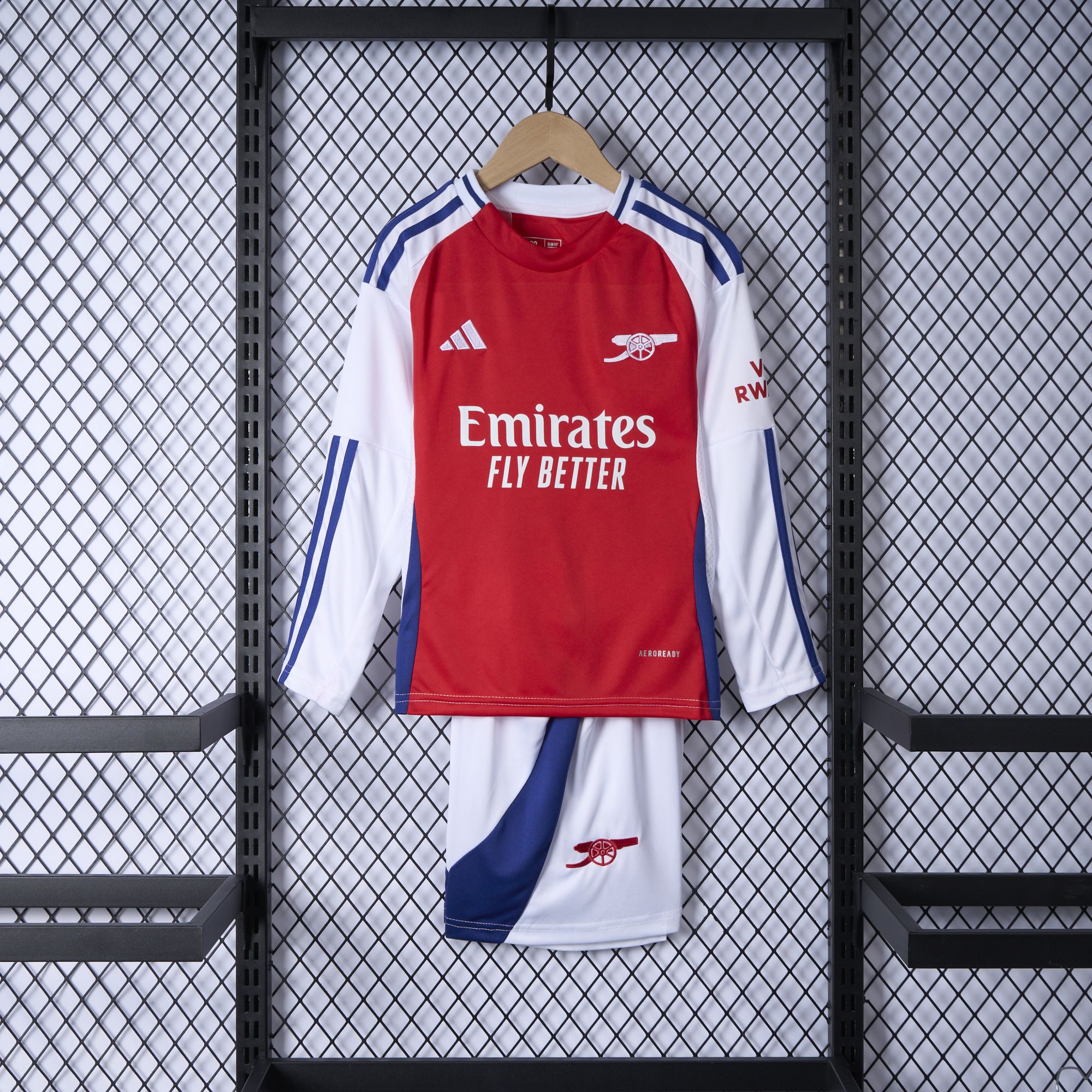 ManixJersey.com | Arsenal 24-25 Home Long Sleeve Kids Kit -Customize Name, Number and Patch | Worldwide Shipping