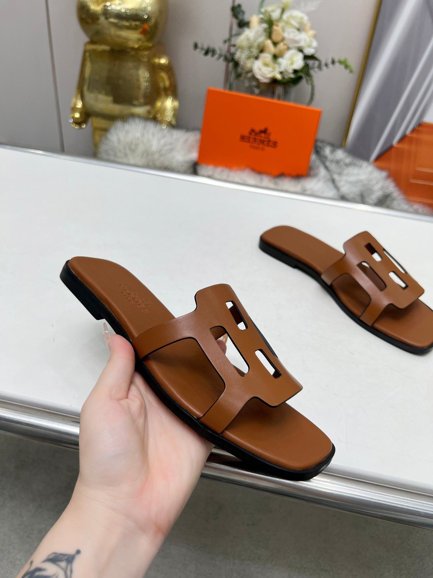 FLATFORM SANDAL CARAMEL CALFSKIN、mysite、Cacoeks