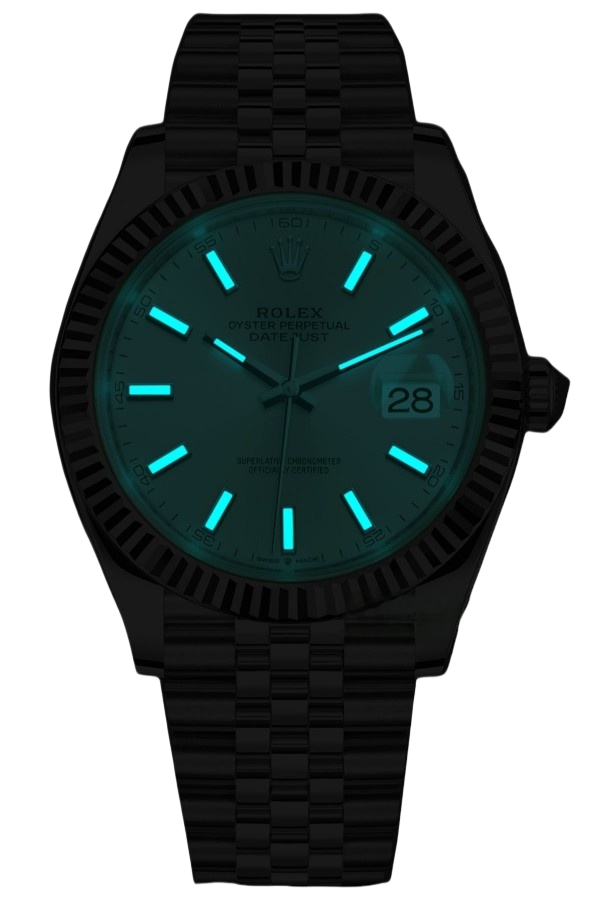 Rolex Datejust 41mm Super Clone Swiss Watch Two Tone Jubilee Bracelet Black Dial Ref M126334-3235 Swiss Movement