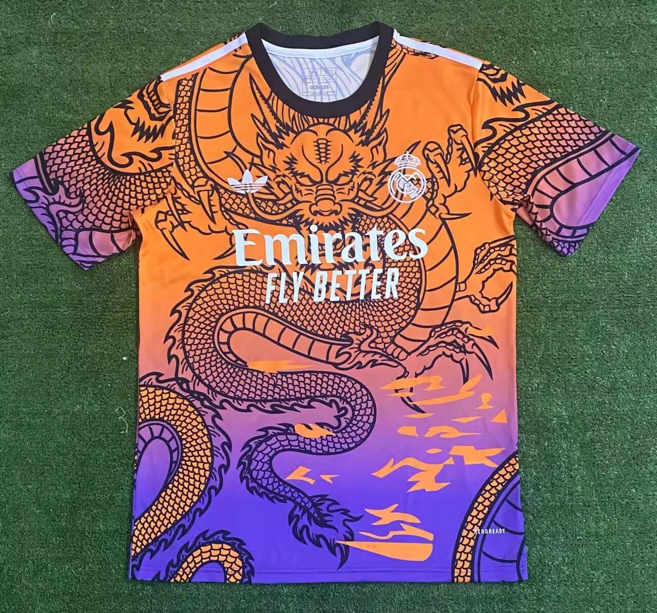 2024/2025 Real Madrid Training Wear Orange and Purple Football Shirt 1:1 Thai Quality:football jersey mysite: unitedjerseyfootball 邓江浪:football