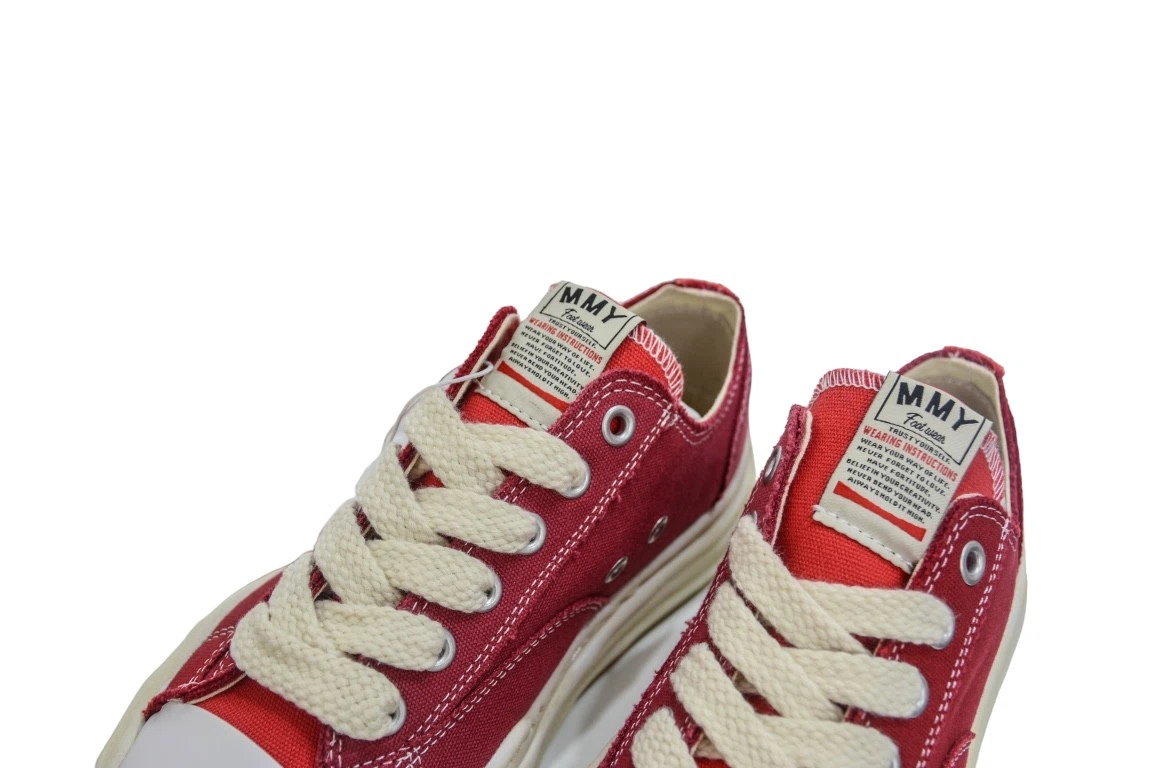 Maison Mihara Yasuhiro Peterson Vintage Sole Canvas Low-Top Sneaker in Red Cream、mysite、Cacoeks