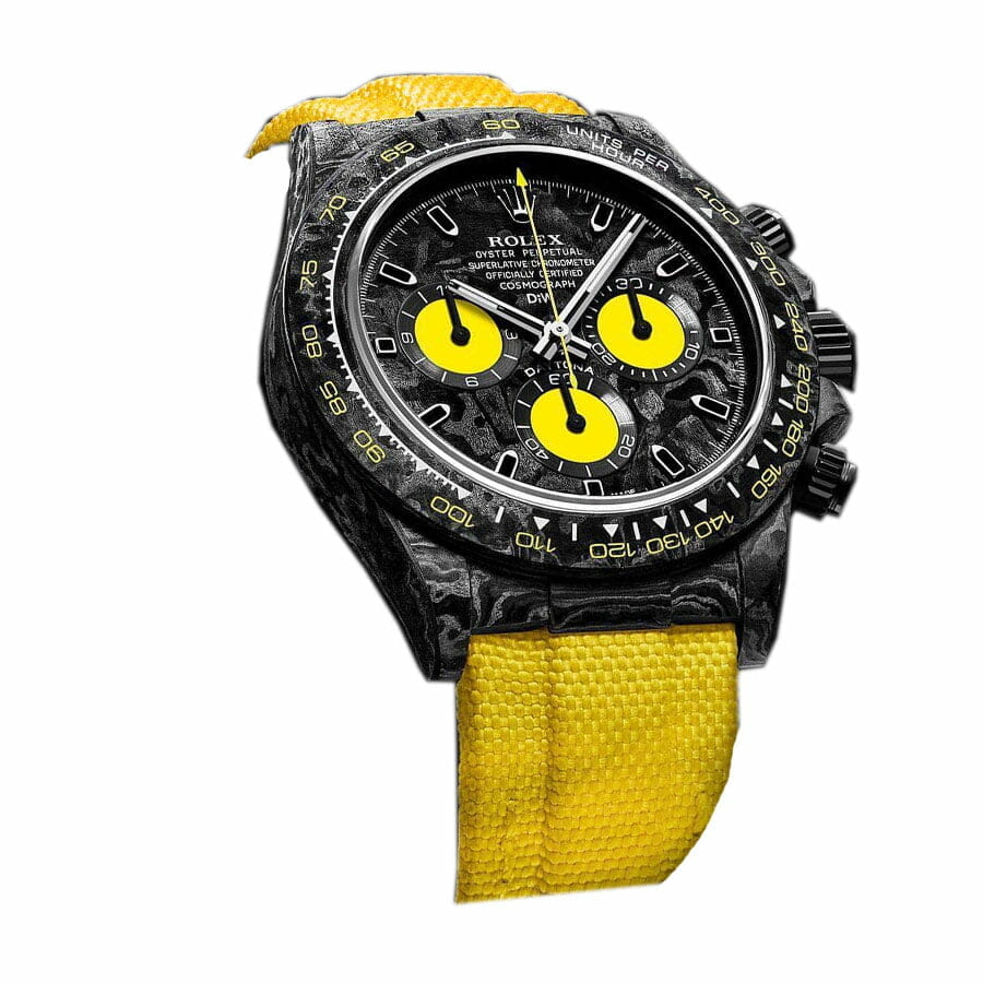 Rolex Daytona DiW NTPT Carbon 46490 Lemon Edition Replica-fasswatch