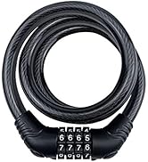 Heybike Lock Cable,4 Digit Resettable Combination Bicycle Cable Lock Coiling Bike Cable Lock, for...