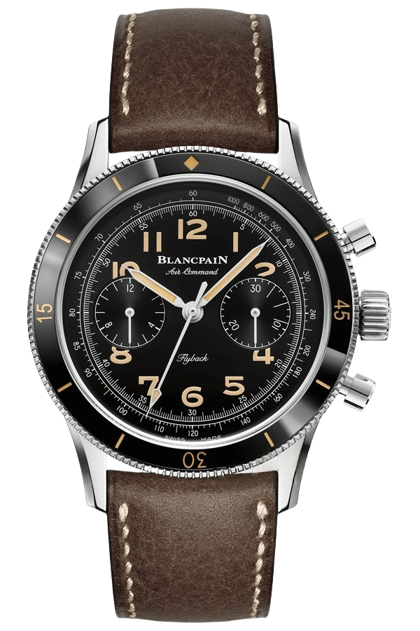 Blancpain Air Command Ref. AC01-1130-63A Super Clone Watch – Stainless Steel Black Dial Flyback Chronograph Fake Replica