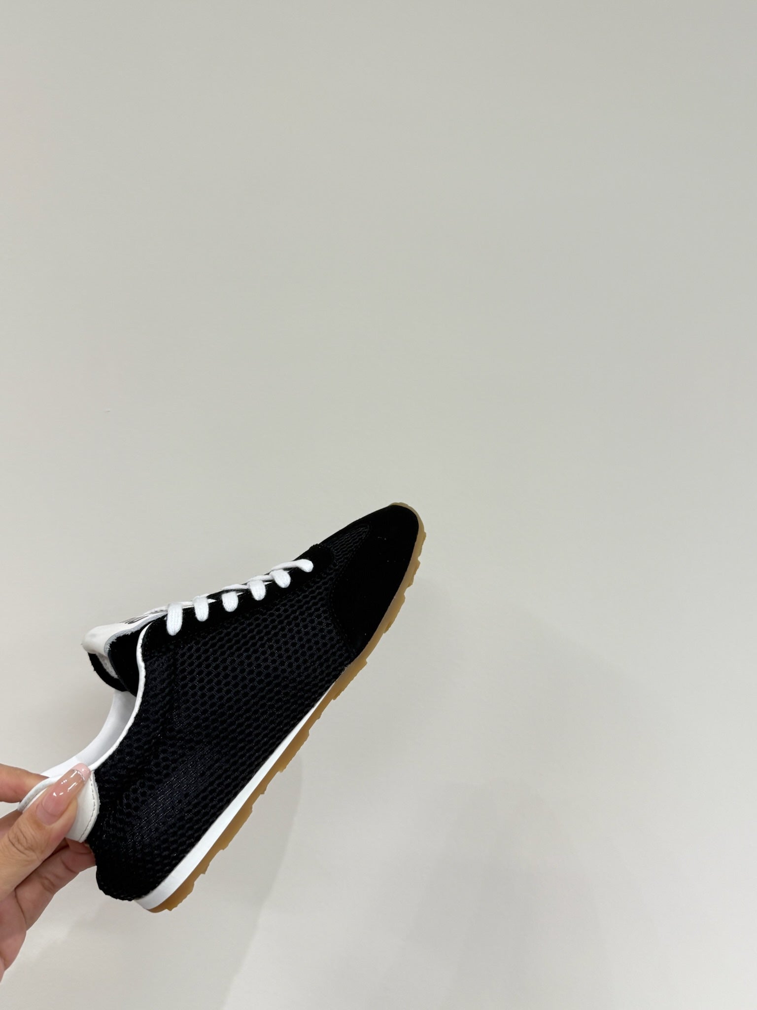 RETRO SNEAKERS IN BLACK MESH AND SUEDE、mysite、Cacoeks