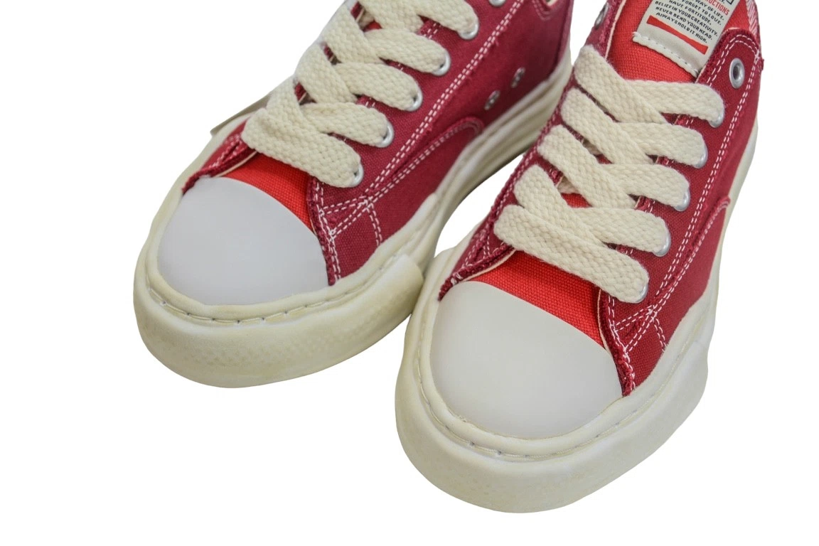 Maison Mihara Yasuhiro Peterson Vintage Sole Canvas Low-Top Sneaker in Red Cream、mysite、Cacoeks