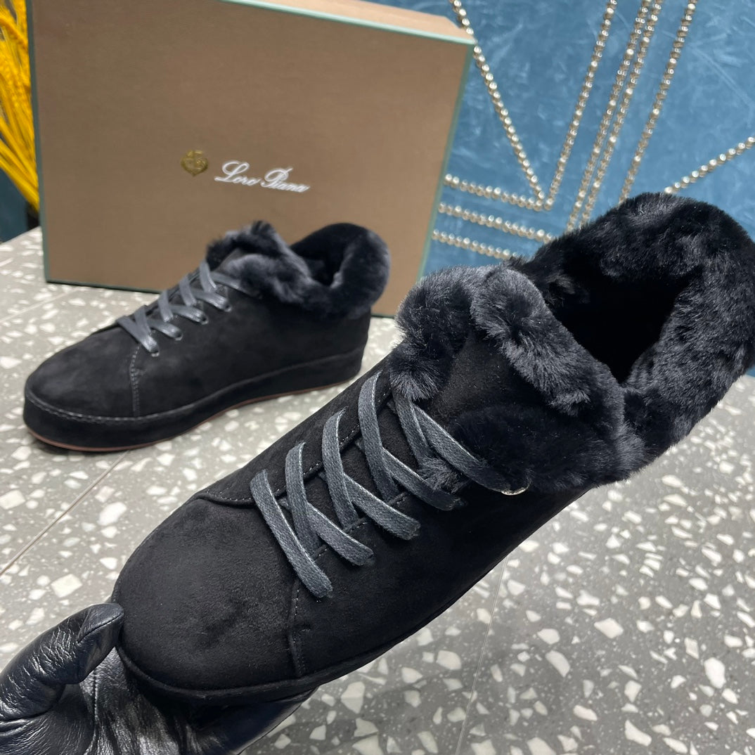 LP WINTER NUAGES SNEAKERS BLACK LAMBSKIN、mysite、Cacoeks
