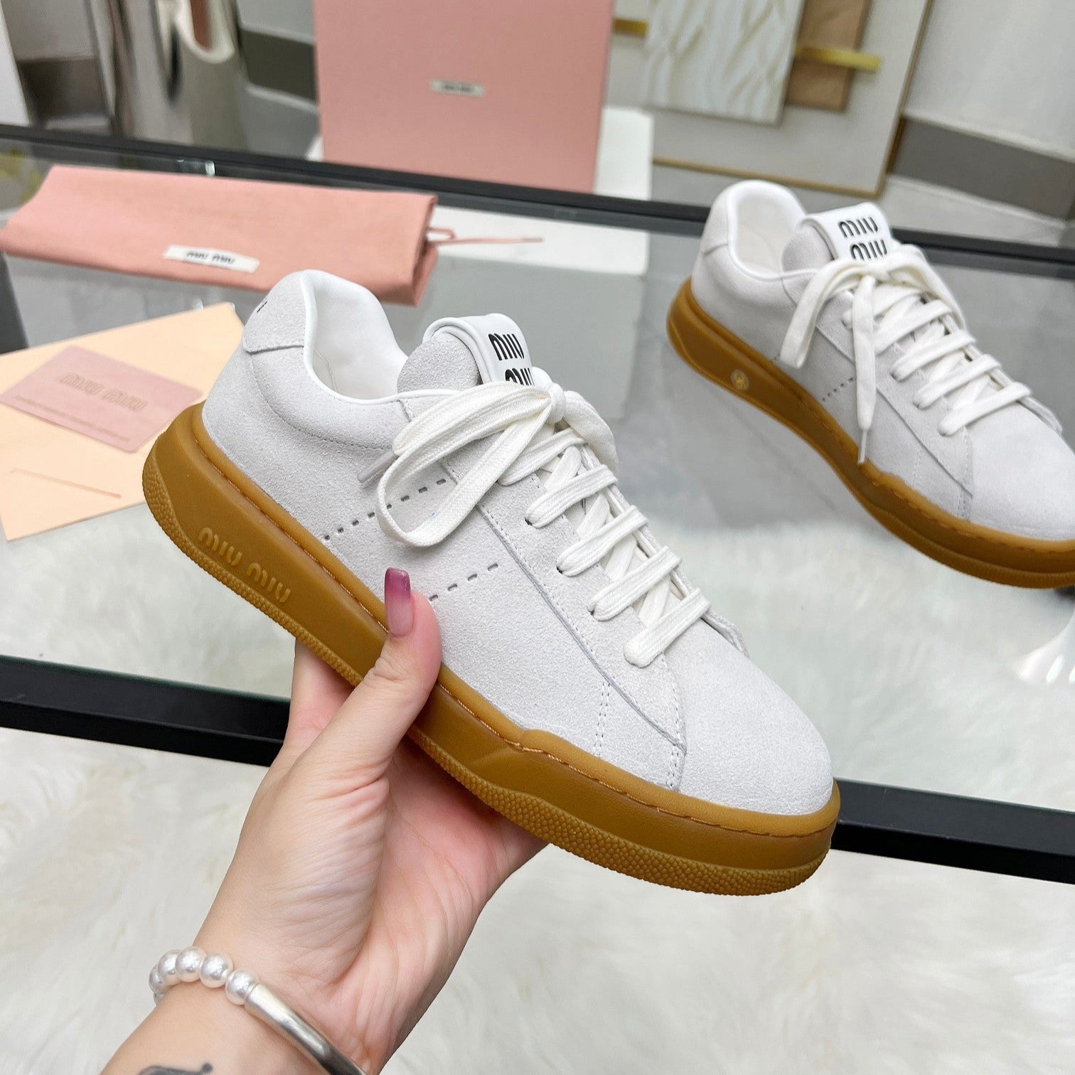 ECRU SNEAKERS IN LIGHT GREY SUEDE、mysite、Cacoeks