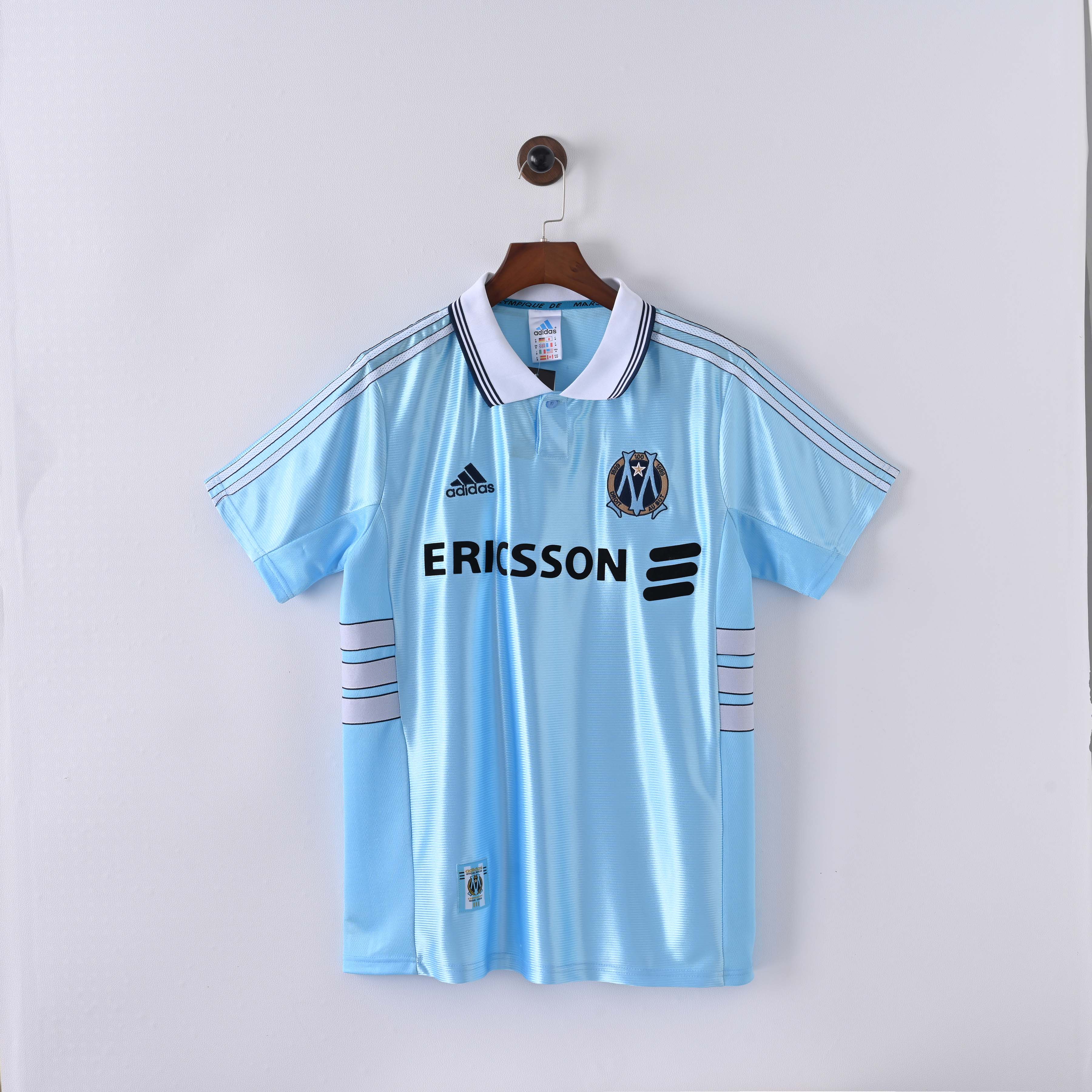 1998/1999 Retro Olympique de Marseille Away Football Shirt 1:1 Thai Quality:football jersey mysite: unitedjerseyfootball 邓江浪:football
