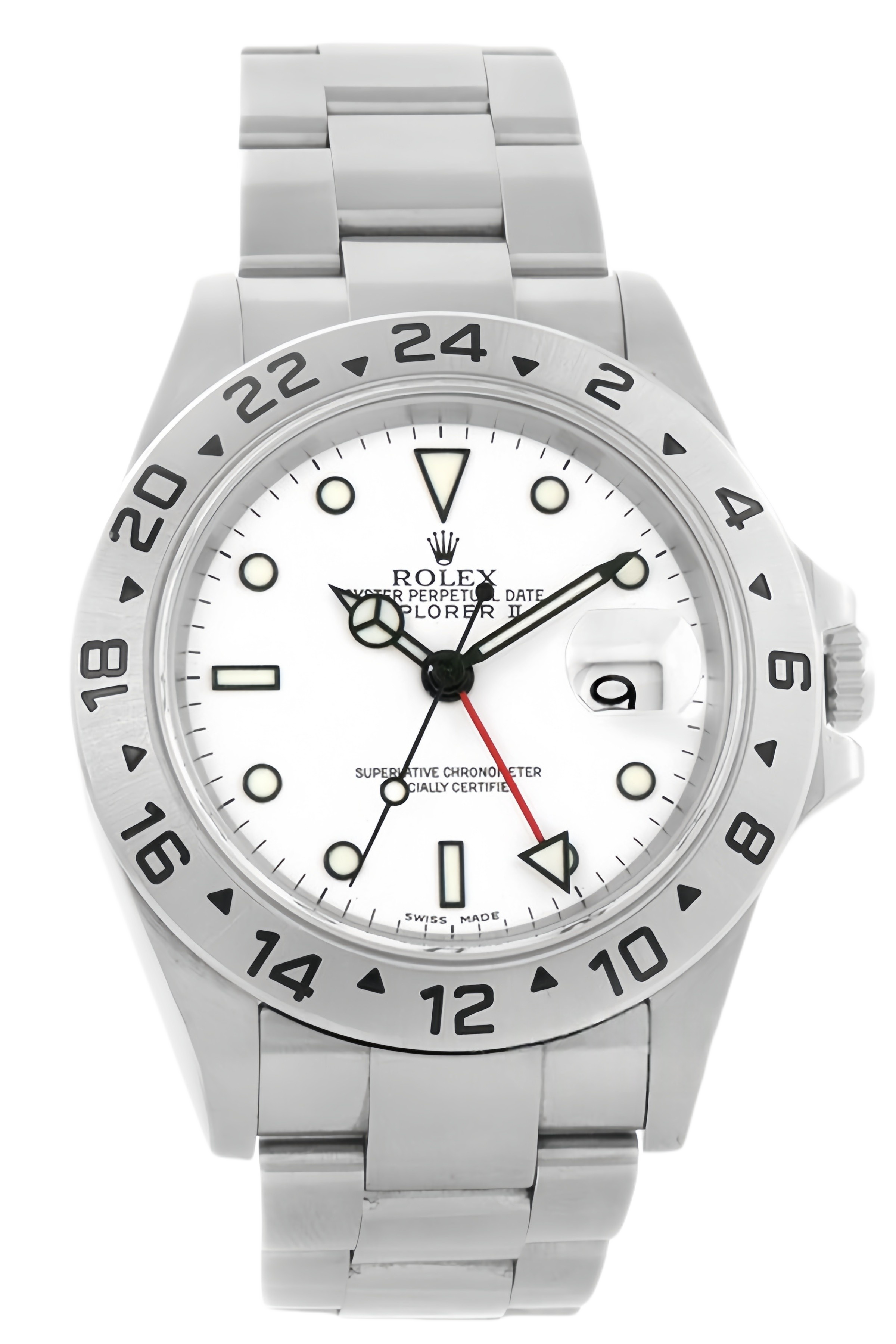 Rolex Explorer II Polar White Dial 40mm Stainless Steel Super Clone Swiss Replica Watch Ref 16570