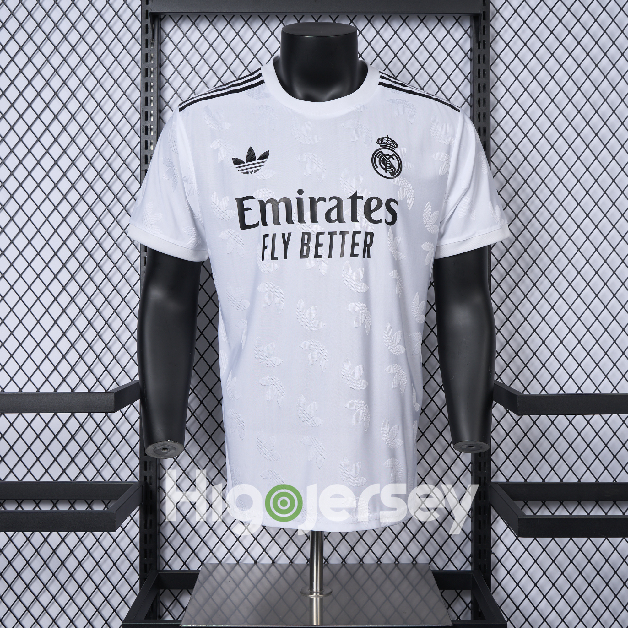 Higojerseys-Real Madrid 24-25 Trefoil White Jersey - Player Version