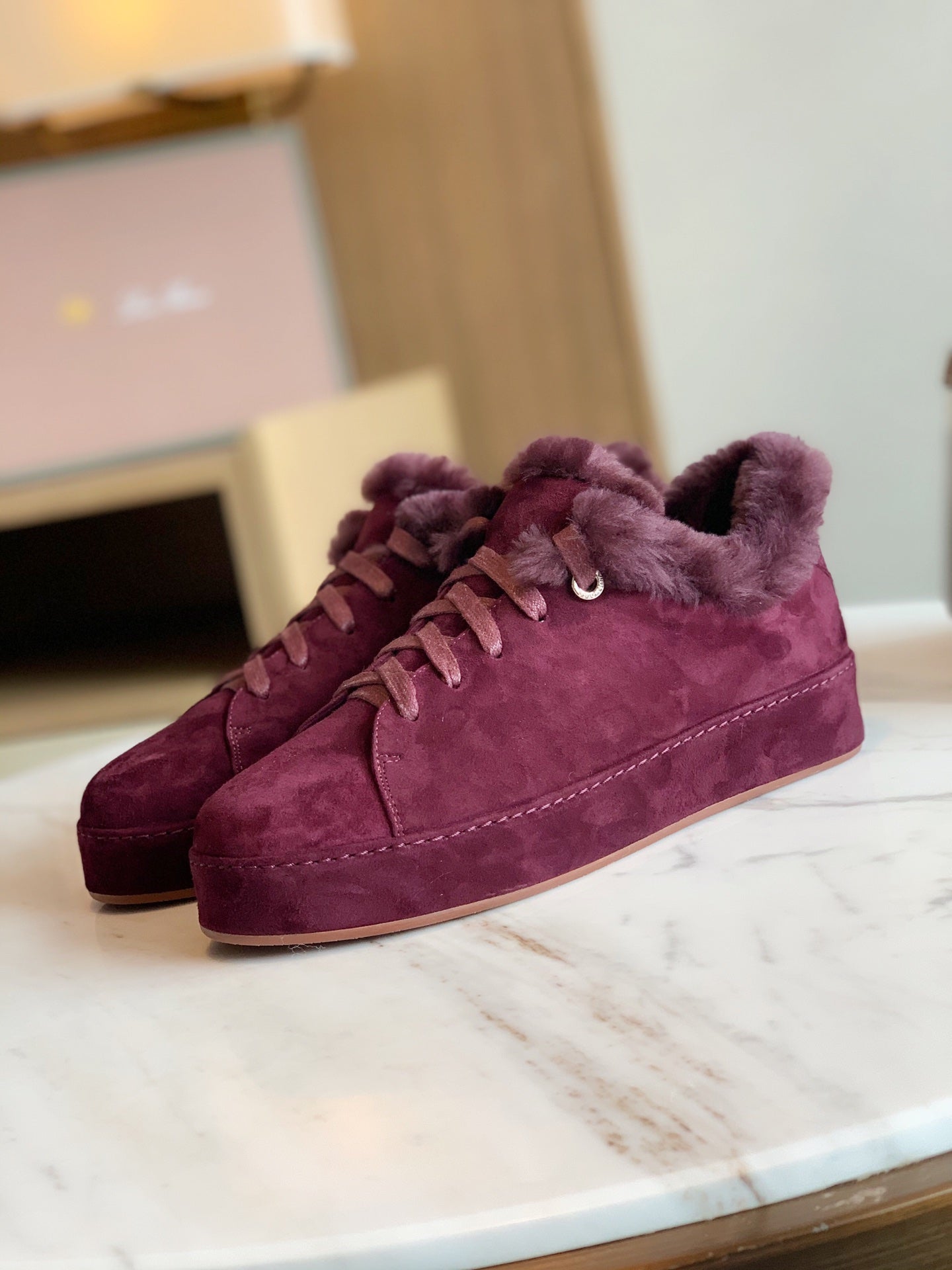 LP WINTER NUAGES SNEAKERS MULBERRY LAMBSKIN、mysite、Cacoeks