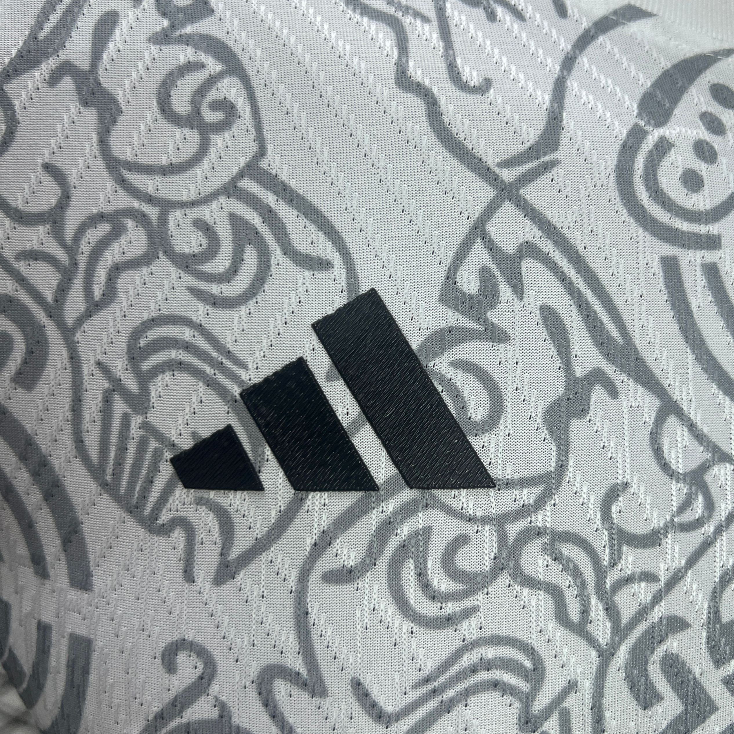 JerseysGala.com | Real Madrid 24-25 White Line Pattern Special Edtion Jersey - Player Version -Customize Name, Number and Patch | Worldwide Shipping