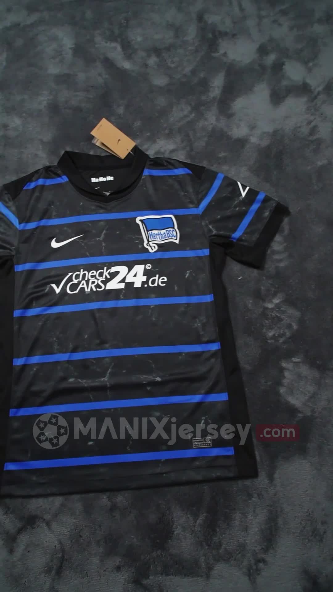 ManixJersey.com | Hertha BSC 24-25 Away Jersey - Fans Version -Customize Name, Number and Patch | Worldwide Shipping