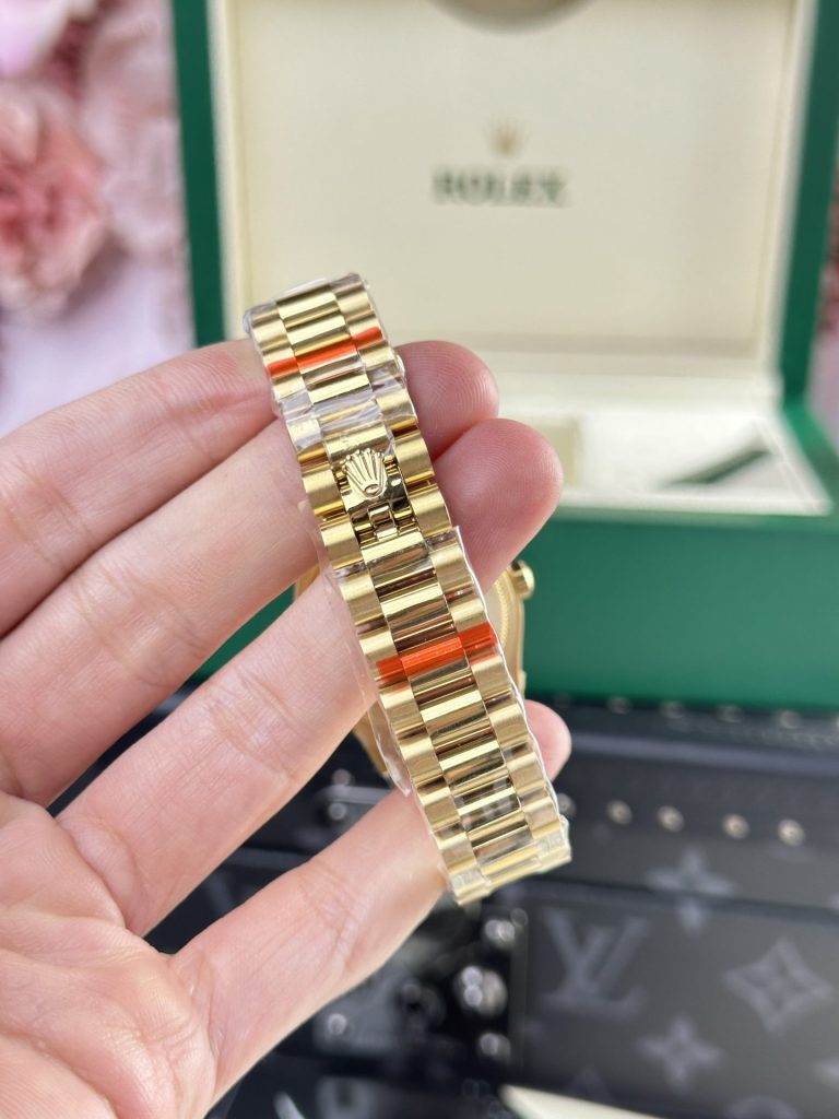 Đồng Hồ Rolex DateJust 278288 Replica 11 Nữ Mặt Số Họa Tiết Hoa Xanh Oliu 31mm (2)