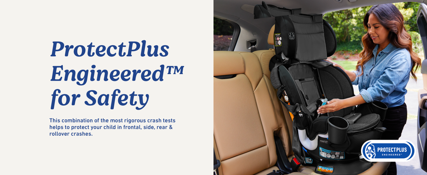 Graco Turn2Me 3-in-1 turning car seat protectplus engineered safety protect child baby secure steel