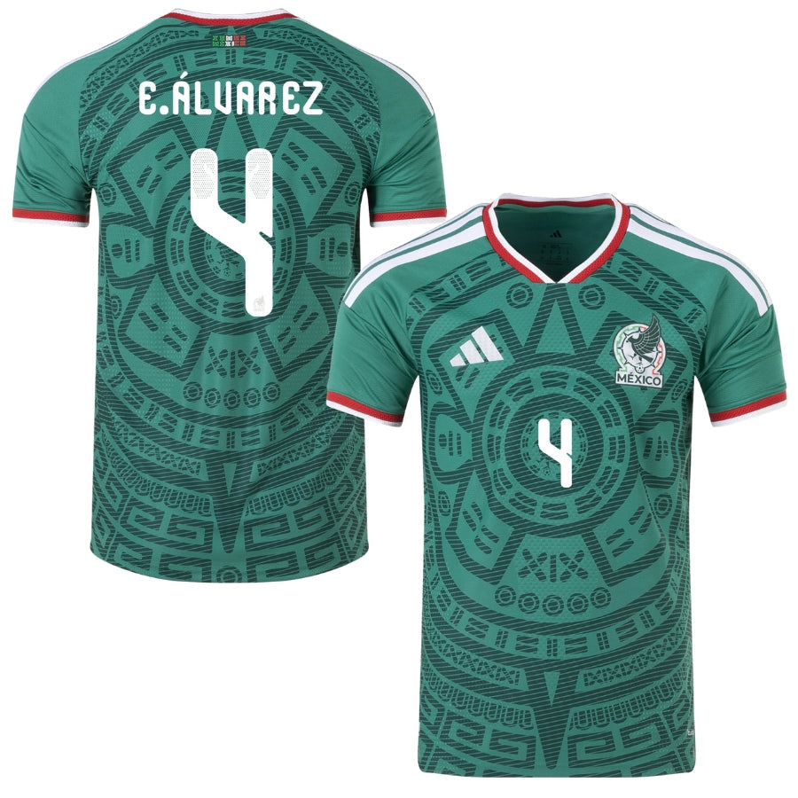Mexico Home E.�LVAREZ 4 Authentic Player Shirt 2026 World Cup-mysite Custom Football Kit- Nextkits