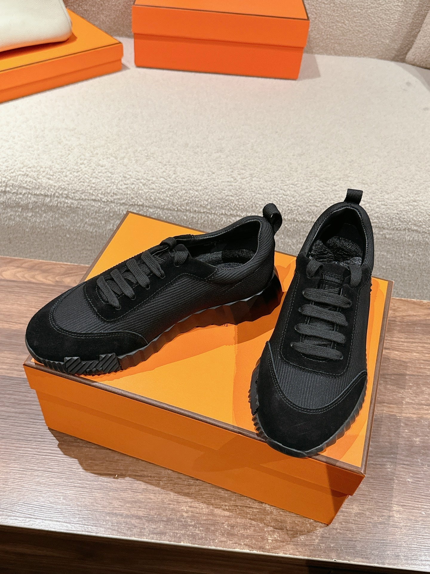 MAINLAND SNEAKER IN FULL BLACK SUEDE AND BREATHABLE MESH FABRIC、mysite、Cacoeks