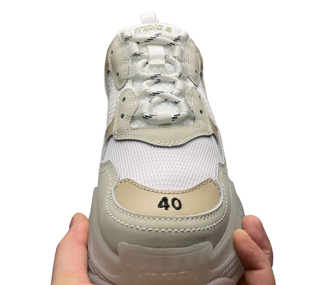 Balenciaga Triple S Sneaker Clear Sole in Beige、mysite、Cacoeks