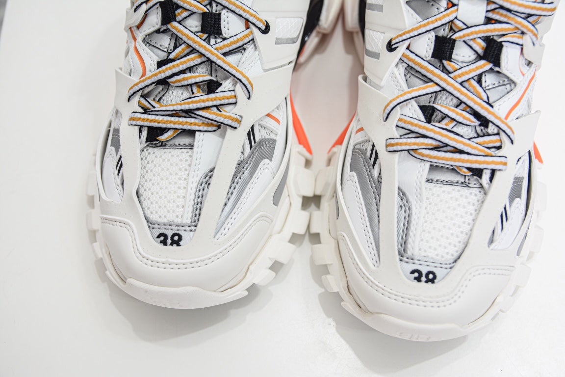 Balenciaga Track Mule in White Orange、mysite、Cacoeks