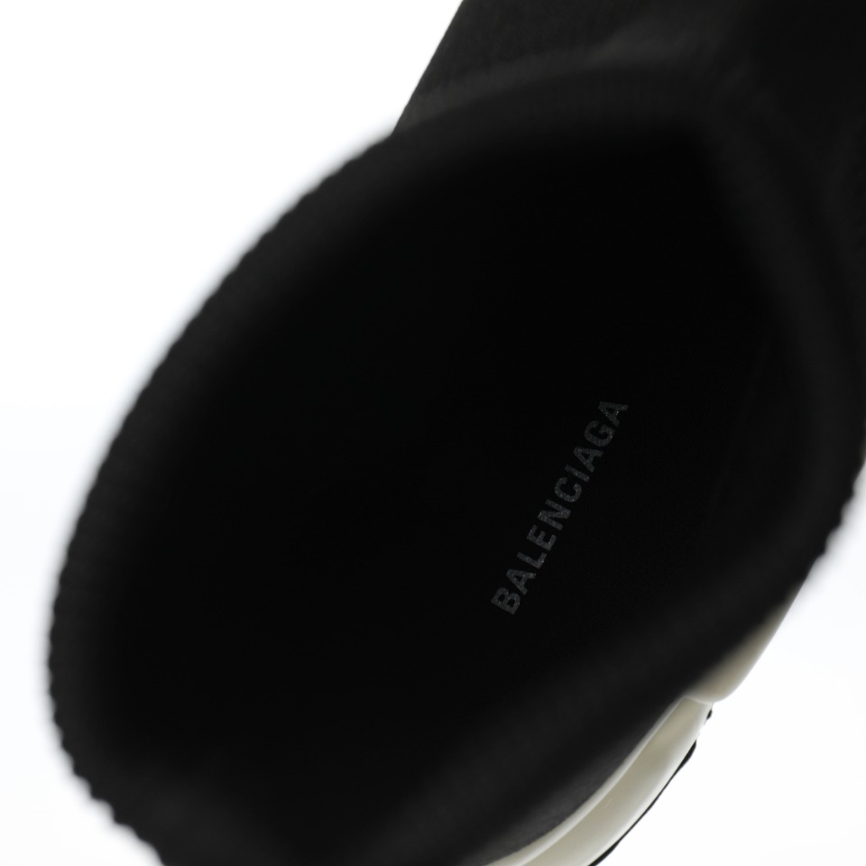 Balenciaga Speed Recycled Knit Sneaker in Black White、mysite、Cacoeks