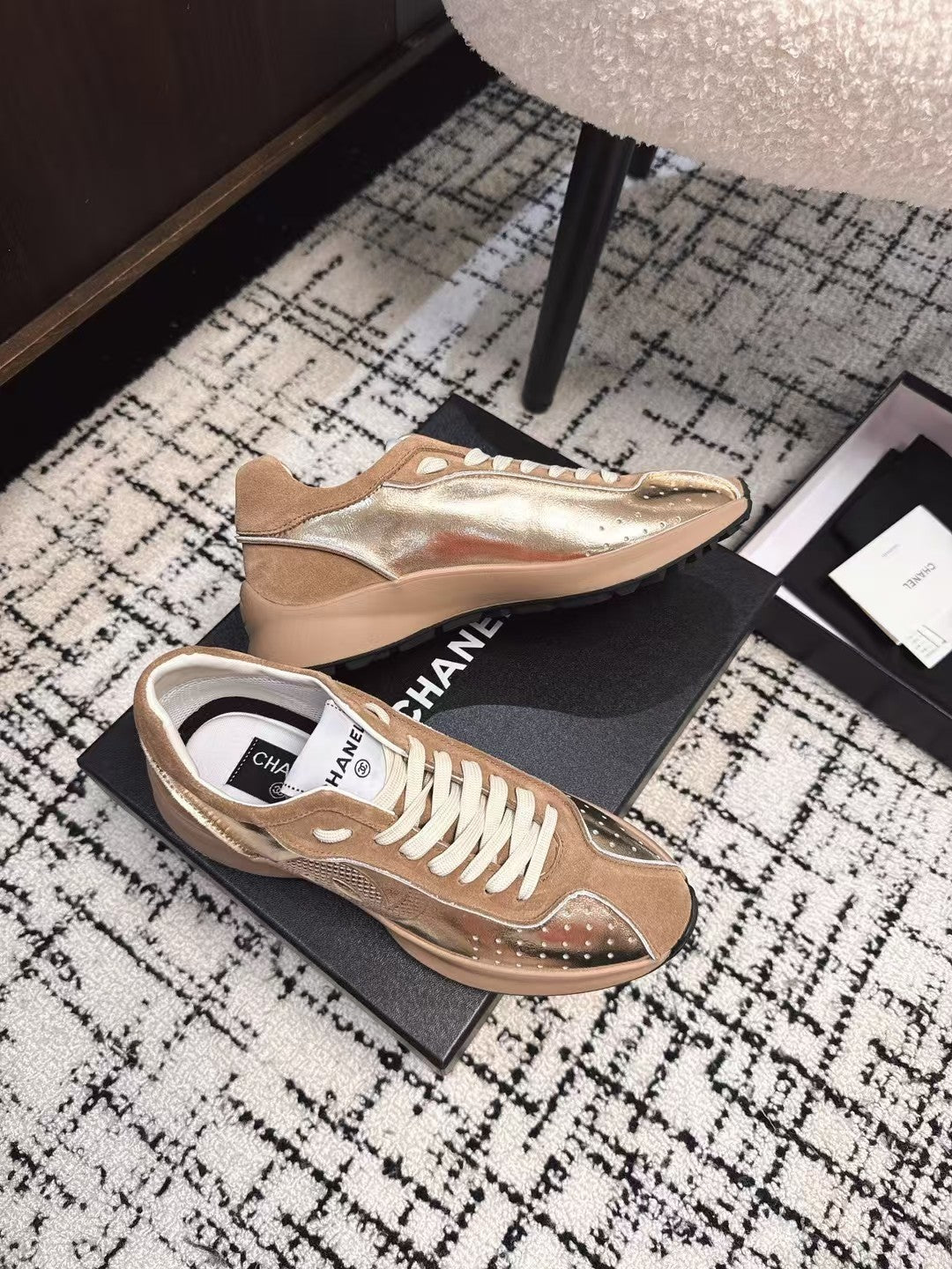 CLASSIC SNEAKERS IN PERU BROWN SHEEPSKIN AND SUEDE、mysite、Cacoeks