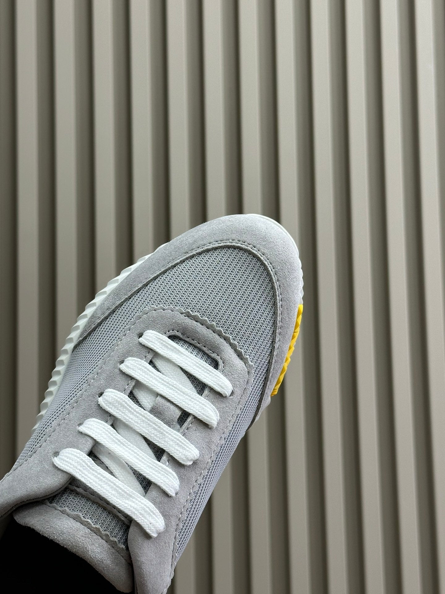 BOUNCING SNEAKERS LIGHT GRAY CALFSKIN、mysite、Cacoeks