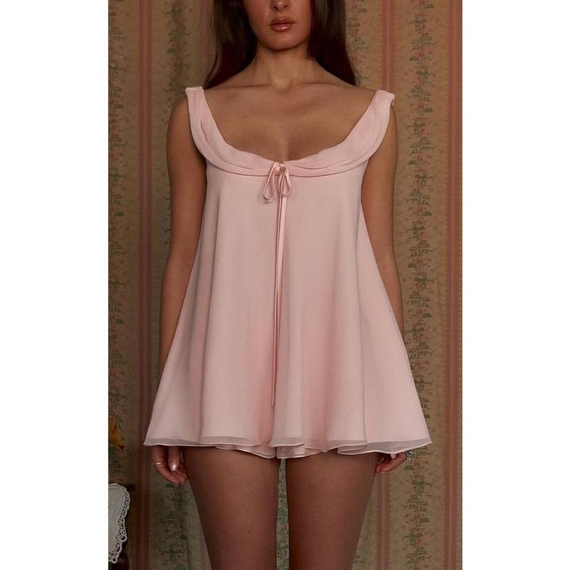 Women's Summer Shorts Outfit Loose Fit Stylish Solid U Neck Long Tank Tops and Low Rise Shorts 2 Pcs Set