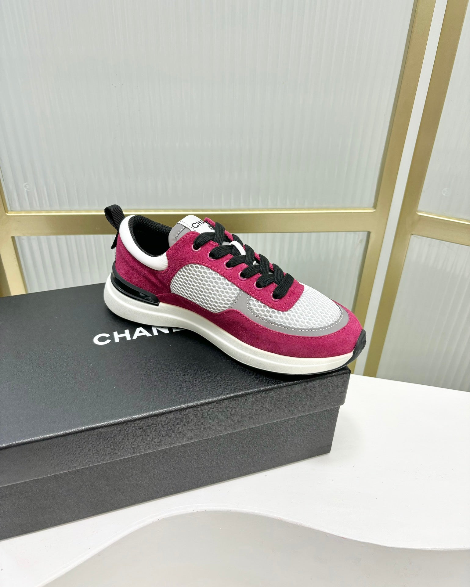 SNEAKER IN BARBIE PINK SUEDE AND GREY BREATHABLE MESH、mysite、Cacoeks