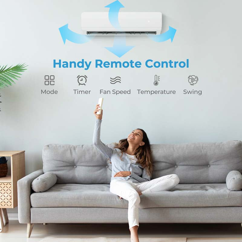 Eletriclife 18000 BTU 2 Zone 20 SEER2 Mini Split AC with Heat Pump