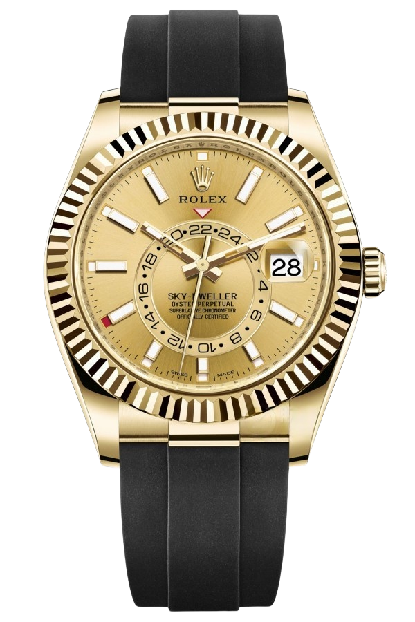 Rolex Sky-Dweller White Dial Super Clone Swiss Replica Watch Oyster Bracelet Ref M326238-0007 Swiss 9001 Movement