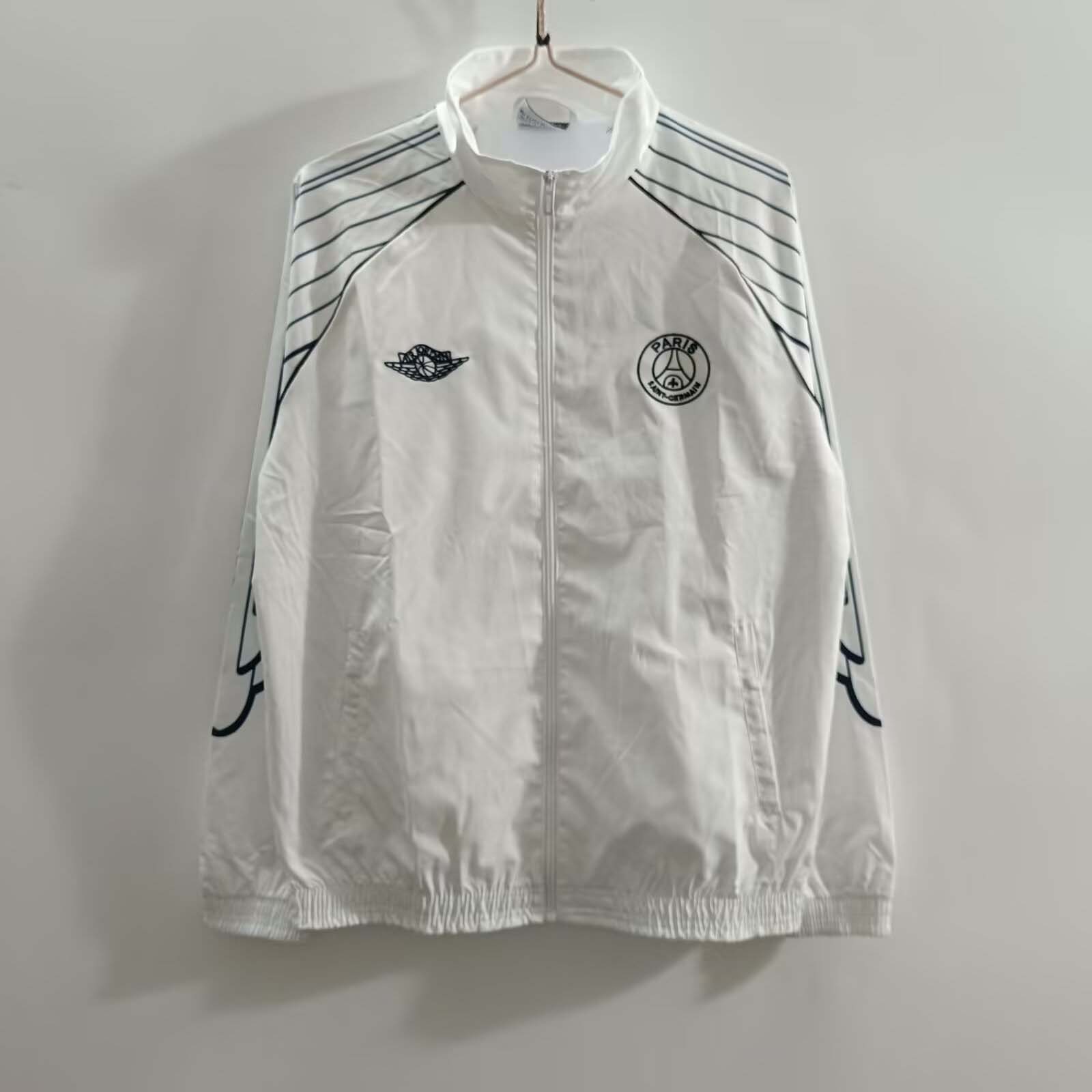 2025/2026 PSG Windbreaker White Football Shirt 1:1 Thai Quality:football jersey mysite: unitedjerseyfootball 邓江浪:football