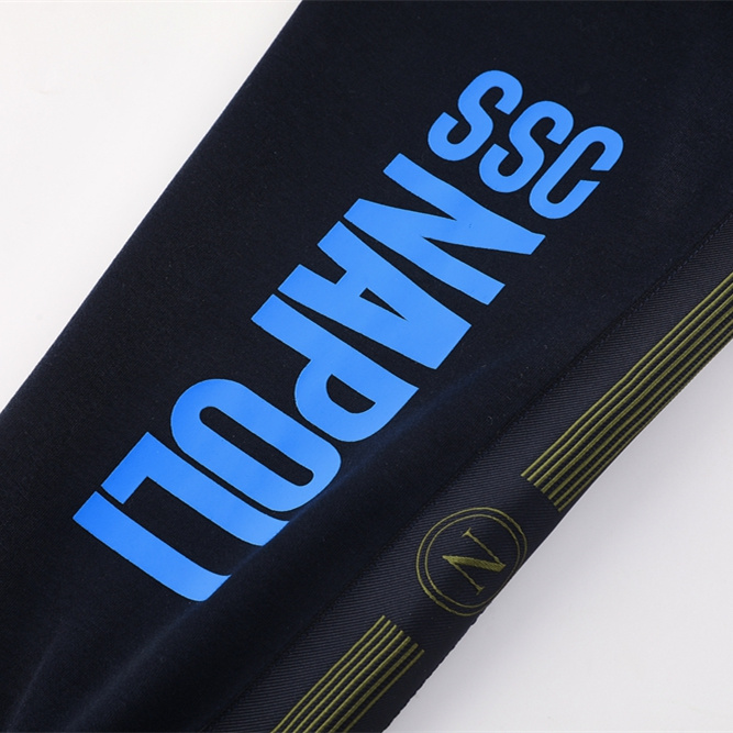 ManixJersey.com | Napoli 24-25 Hooded Jacket Training Tracksuit - Army Green Top and Deep Blue Pants -Customize Name, Number and Patch | Worldwide Shipping